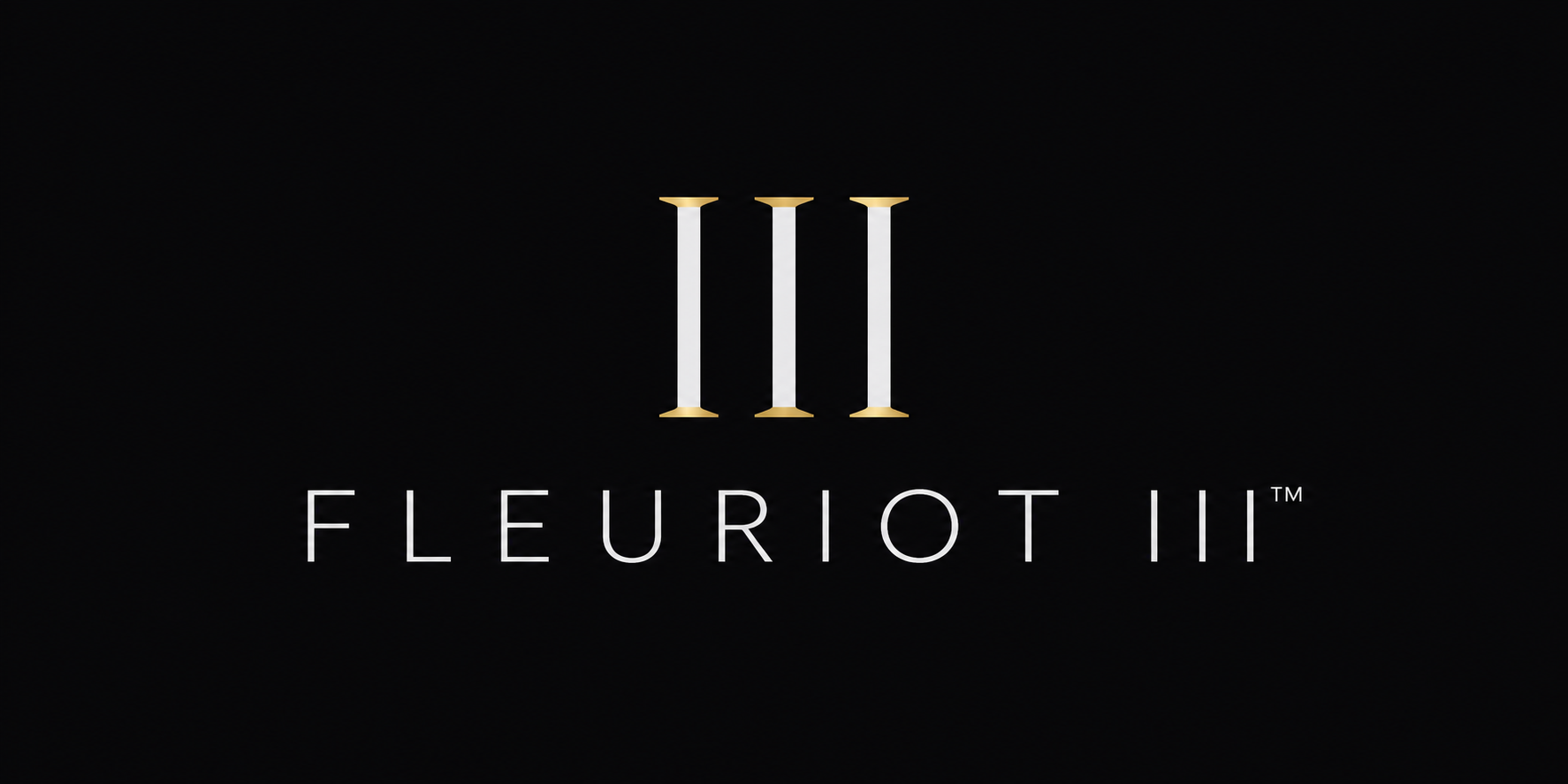 Fleuriot III logo: three silver and gold pillars above the name Fleuriot III with trademark symbol